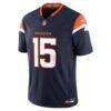 Nik Bonitto Denver Broncos Nike Alternate Vapor F.U.S.E. Stitched Limited Jersey - Navy - Side View