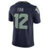 12s Seattle Seahawks Nike Alternate Vapor F.U.S.E. Stitched Limited Jersey - College Navy - Detail View