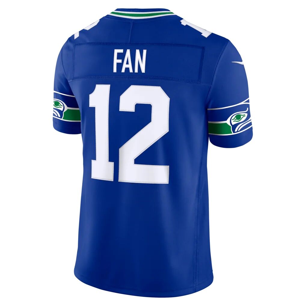 12s Seattle Seahawks Nike Alternate Vapor F.U.S.E. Stitched Limited Jersey - Royal