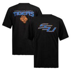 Savannah State Tigers FISLL Applique T-Shirt - Black - Front View