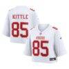 George Kittle San Francisco 49ers Nike Women's Cropped Fashion Game Jersey - White - Front View