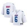 Jaxson Dart New York Giants Nike Women's Cropped Fashion Game Jersey - White - Front View
