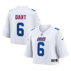 Jaxson Dart New York Giants Nike Women's Cropped Fashion Game Jersey - White - Front View