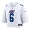 Jaxson Dart New York Giants Nike Women's Cropped Fashion Game Jersey - White - Side View