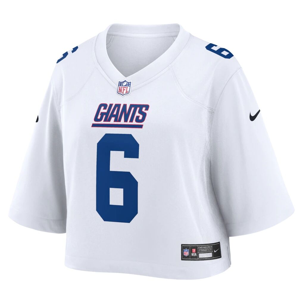 Jaxson Dart New York Giants Nike Women's Cropped Fashion Game Jersey
