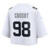 Maxx Crosby Las Vegas Raiders Nike Women's Cropped Fashion Game Jersey - White - Detail View