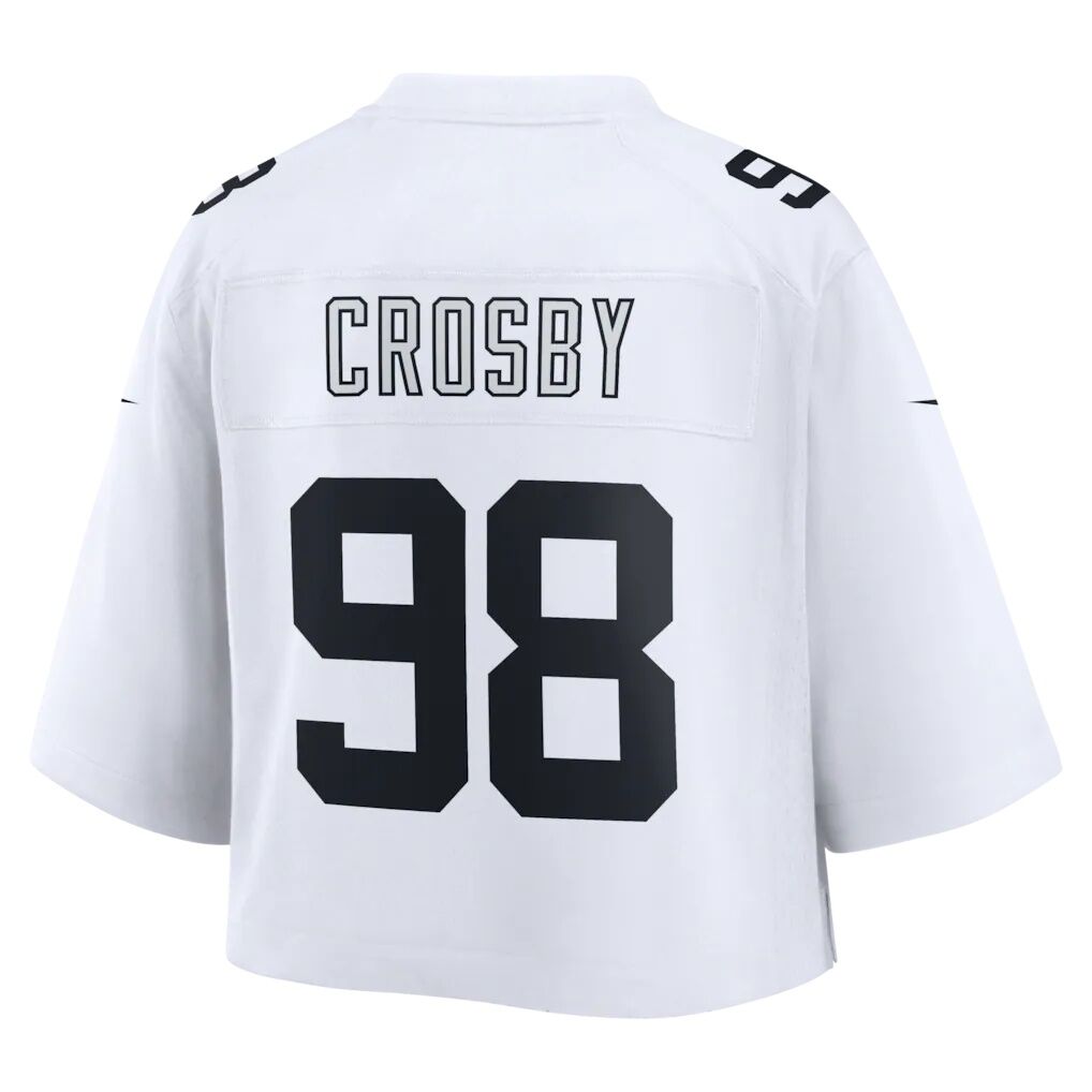 Maxx Crosby Las Vegas Raiders Nike Women's Cropped Fashion Game Jersey