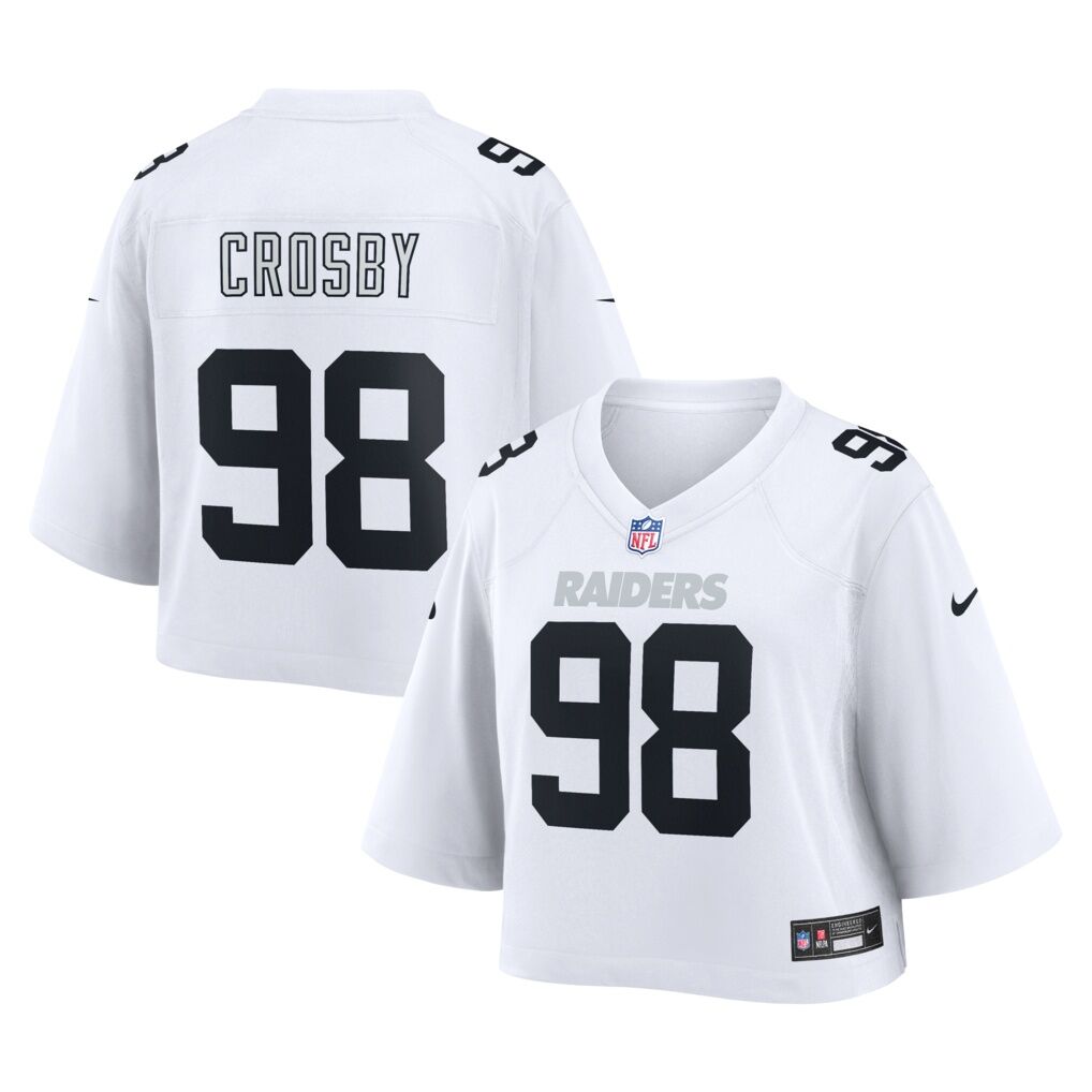 Maxx Crosby Las Vegas Raiders Nike Women's Cropped Fashion Game Jersey