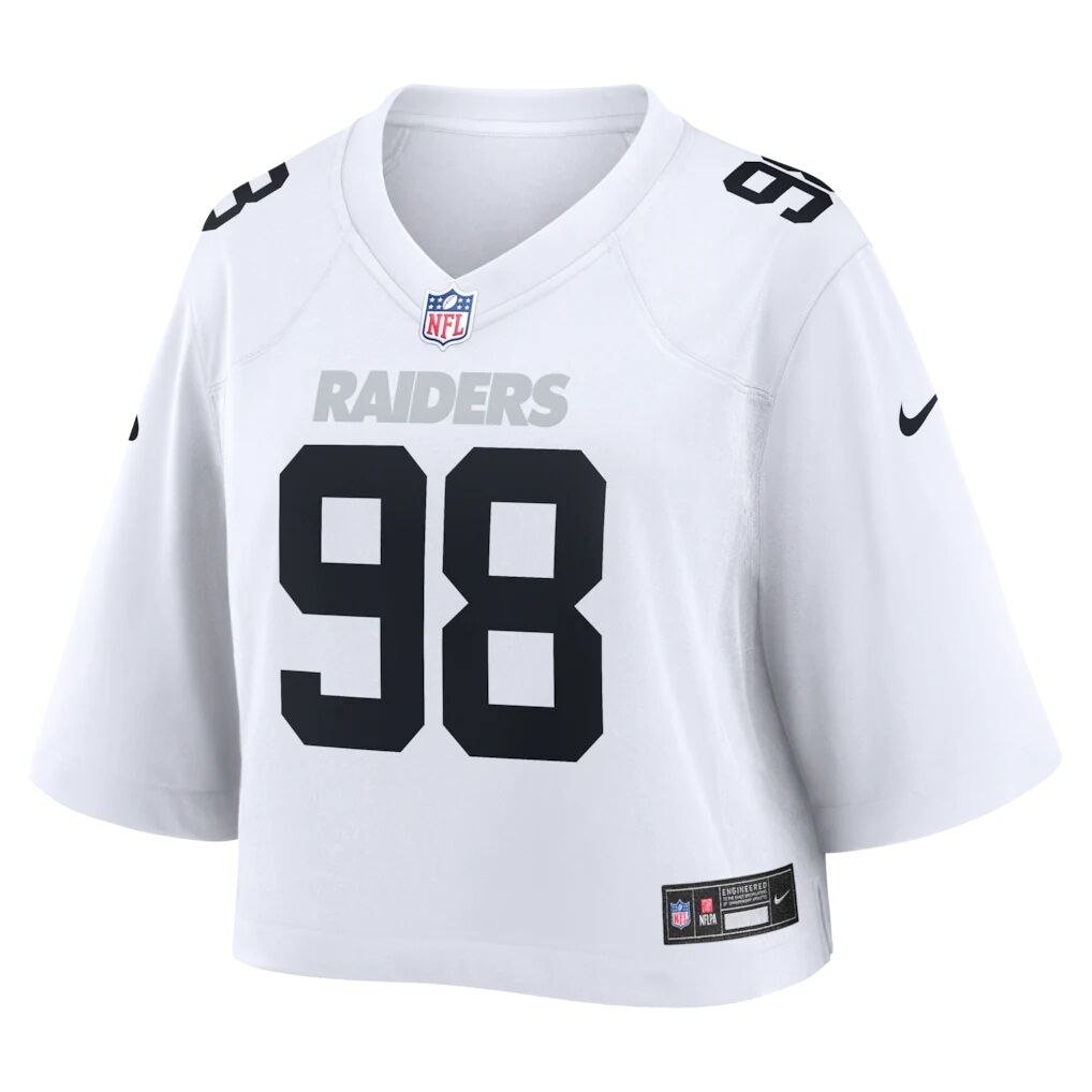 Maxx Crosby Las Vegas Raiders Nike Women's Cropped Fashion Game Jersey
