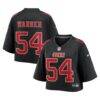 Fred Warner San Francisco 49ers Nike Women's Cropped Fashion Game Jersey - Black - Front View