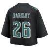 Saquon Barkley Philadelphia Eagles Nike Women's Cropped Fashion Game Jersey - Black - Detail View