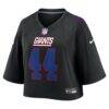 Cam Skattebo New York Giants Nike Women's Cropped Fashion Game Jersey - Black - Side View