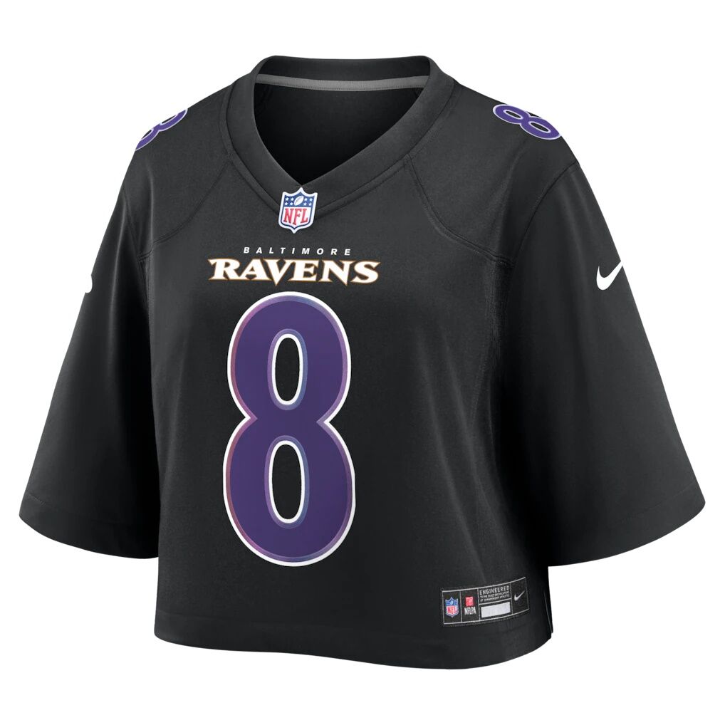 Lamar Jackson Baltimore Ravens Nike Women's Cropped Fashion Game Jersey