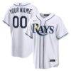 Tampa Bay Rays Nike Home Replica Custom Jersey - White - Front View