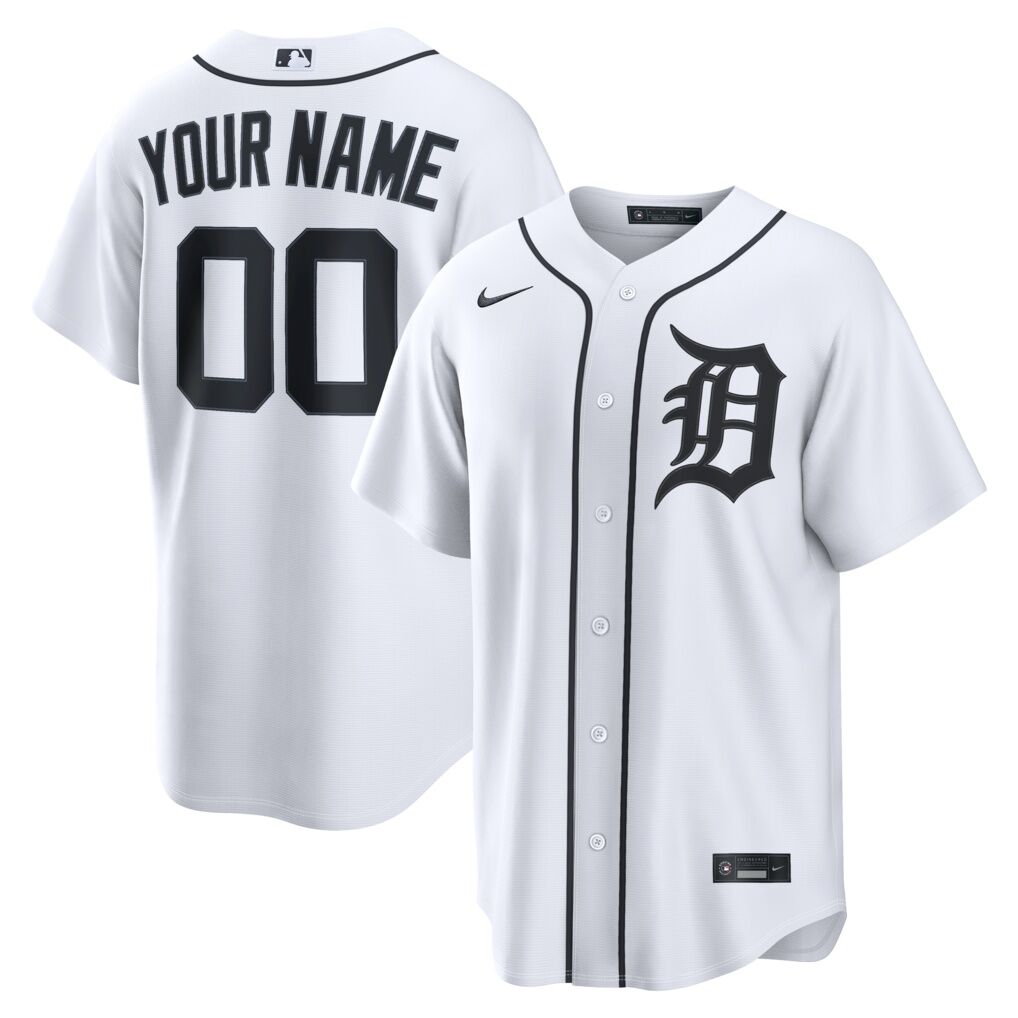 Detroit Tigers Nike Home Replica Custom Jersey