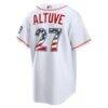 Fourth of July Houston Astros Jose Altuve Nike White USA 250 Stadium Jersey - - Detail View
