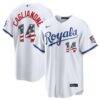 Fourth of July Kansas City Royals Jac Caglianone Nike White USA 250 Stadium Jersey - - Front View