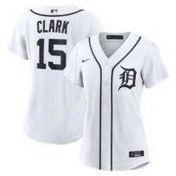 Max Clark Detroit Tigers Nike Women's Home Replica Jersey - White - Front View