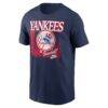 New York Yankees Nike Cooperstown Logo T-Shirt - Navy - Detail View