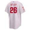 Chase Utley Philadelphia Phillies Nike Home Wall of Fame Patch Limited Edition Replica Jersey - White - Detail View
