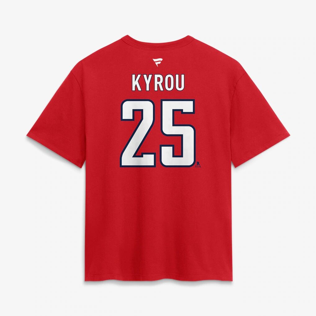 Jordan Kyrou Washington Capitals Fashion7 Women's Authentic Stack Name & Number T-Shirt