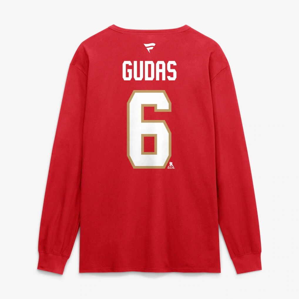 Radko Gudas Florida Panthers Fashion7 Authentic Stack Name & Number Long Sleeve T-Shirt