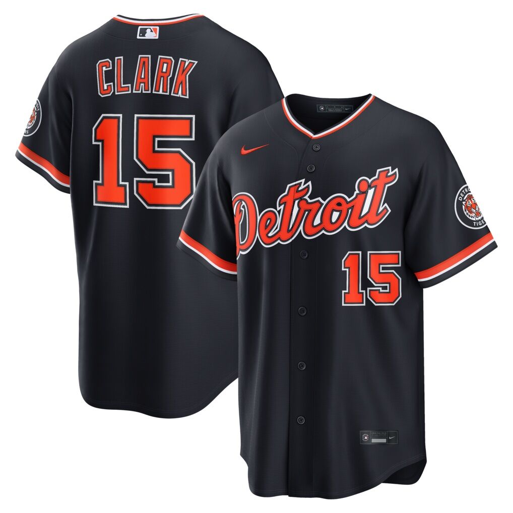 Max Clark Detroit Tigers Nike Alternate Stadium Jersey