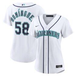 Seranthony Domínguez Seattle Mariners Nike Women's Home Replica Jersey - White - Front View
