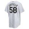 Luis Castillo Chicago White Sox Nike Home Replica Jersey - White - Detail View