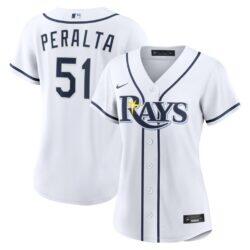 Freddy Peralta Tampa Bay Rays Nike Women's Home Replica Jersey - White - Front View