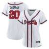 Lane Thomas Atlanta Braves Nike Women's Home Replica Jersey - White - Front View