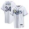 Liam Hicks Tampa Bay Rays Nike Home Replica Jersey - White - Front View