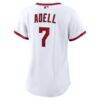 Jo Adell Cleveland Guardians Nike Women's Home Replica Jersey - White - Detail View