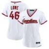Nathaniel Lowe Cleveland Guardians Nike Women's Home Replica Jersey - White - Front View