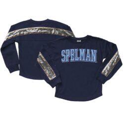 Spelman College Jaguars Gameday Couture Girls Youth Guess Who's Back Long Sleeve T-Shirt - Navy - Front View