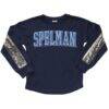Spelman College Jaguars Gameday Couture Girls Youth Guess Who's Back Long Sleeve T-Shirt - Navy - Side View