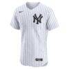 New York Yankees Nike Home Elite Jersey - White - Side View