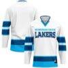 Mid Michigan College GameDay Greats Hockey Jersey - White - Front View