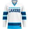 Mid Michigan College GameDay Greats Hockey Jersey - White - Side View
