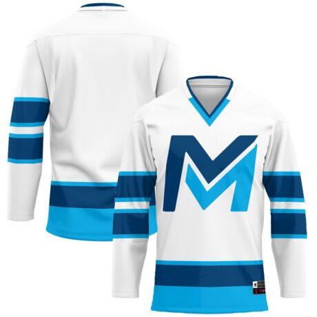 Mid Michigan College GameDay Greats Hockey Jersey - White - Front View