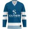 Southern West Virginia Community and Technical College GameDay Greats Hockey Jersey - Blue - Side View