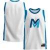 Mid Michigan College GameDay Greats Youth Lightweight Basketball Jersey - White - Front View
