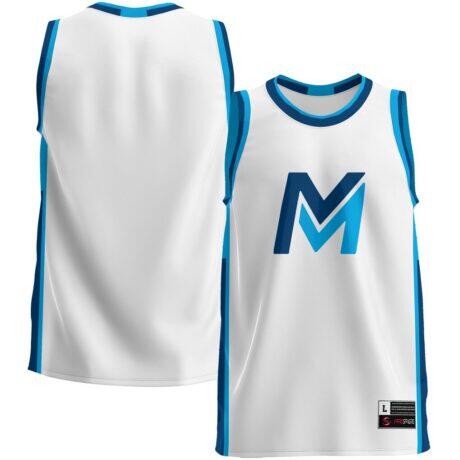Mid Michigan College GameDay Greats Youth Lightweight Basketball Jersey - White - Front View