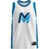 Mid Michigan College GameDay Greats Youth Lightweight Basketball Jersey - White - Side View