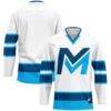 Mid Michigan College GameDay Greats Youth Hockey Jersey - White - Front View