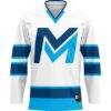 Mid Michigan College GameDay Greats Youth Hockey Jersey - White - Side View