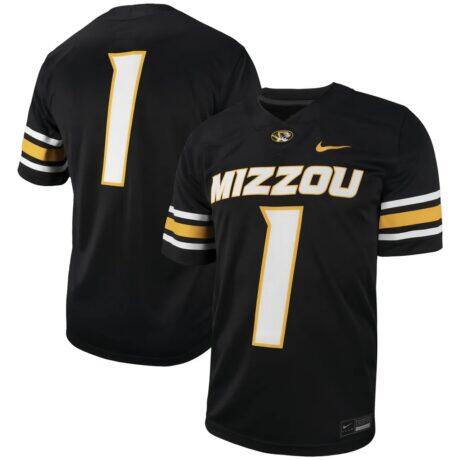 #1 Missouri Tigers Nike Untouchable Football Replica Jersey - Black - Front View