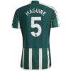 Harry Maguire Manchester United adidas 2023/24 Away Authentic Player Jersey - Green - Detail View