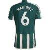 Lisandro Martínez Manchester United adidas 2023/24 Away Authentic Player Jersey - Green - Detail View