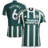 Lisandro Martínez Manchester United adidas 2023/24 Away Authentic Player Jersey - Green - Front View